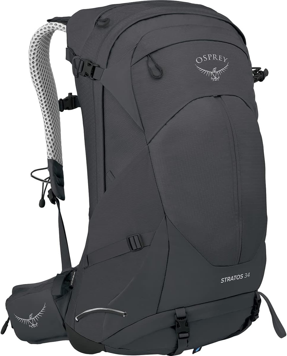 Osprey Stratos 34L Men's Hiking Backpack, Tunnel Vision Grey 2 Osprey Stratos 34L Men's Hiking Backpack, Tunnel Vision Grey - Image 2