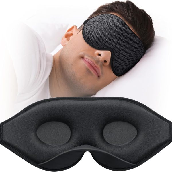 Sleep Mask for Side Sleeper, Eye Mask for Sleeping Women Men, 3D Contoured Cup N... - Image 2