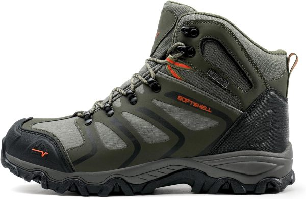 NORTIV 8 Men's Ankle High Waterproof Hiking Boots Outdoor Lightweight Shoes Trek... - Image 3