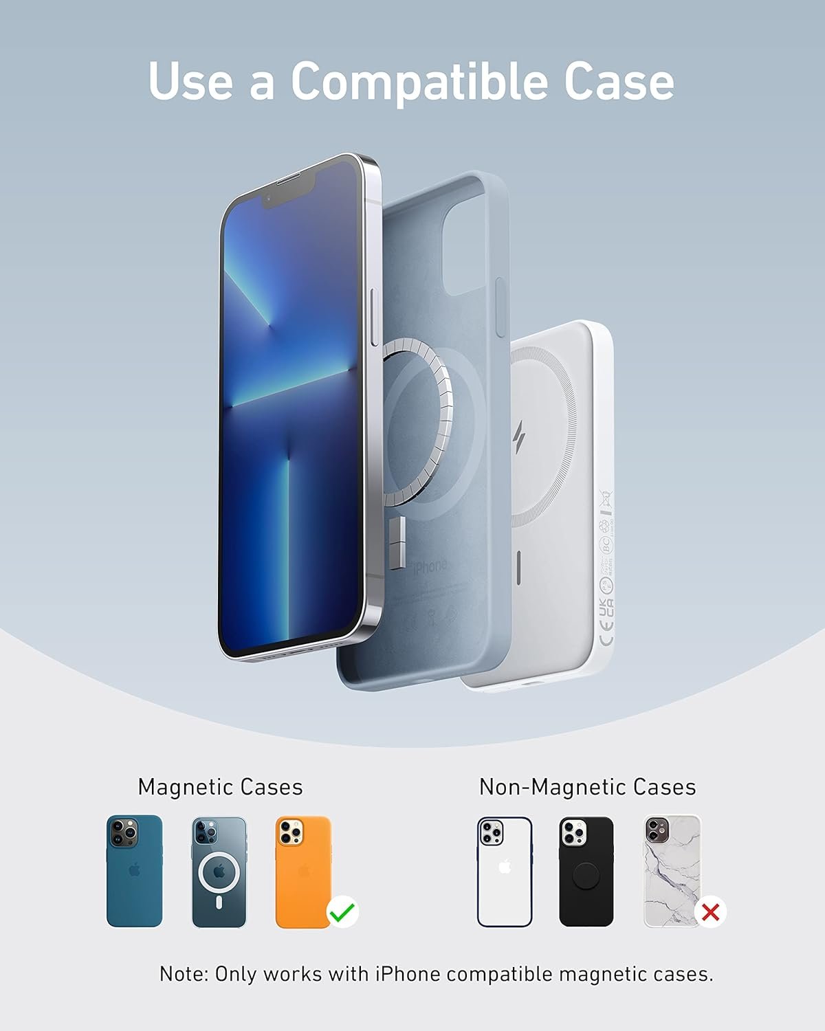 Anker 621 Magnetic Portable Charger (MagGo), 5,000mAh Wireless Power Bank with U... 4 Anker 621 Magnetic Portable Charger (MagGo), 5,000mAh Wireless Power Bank with U... - Image 4