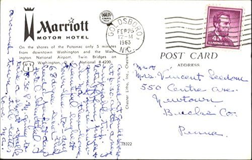 Marriott Motor Hotel Washington, District Of Columbia DC Original Vintage Postca... 3 Marriott Motor Hotel Washington, District Of Columbia DC Original Vintage Postca... - Image 3