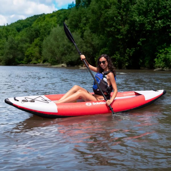 SOLSTICE Flare 1 Person Inflatable Fishing Kayak Boat For Adults & Kids 9'6'' X ... - Image 3