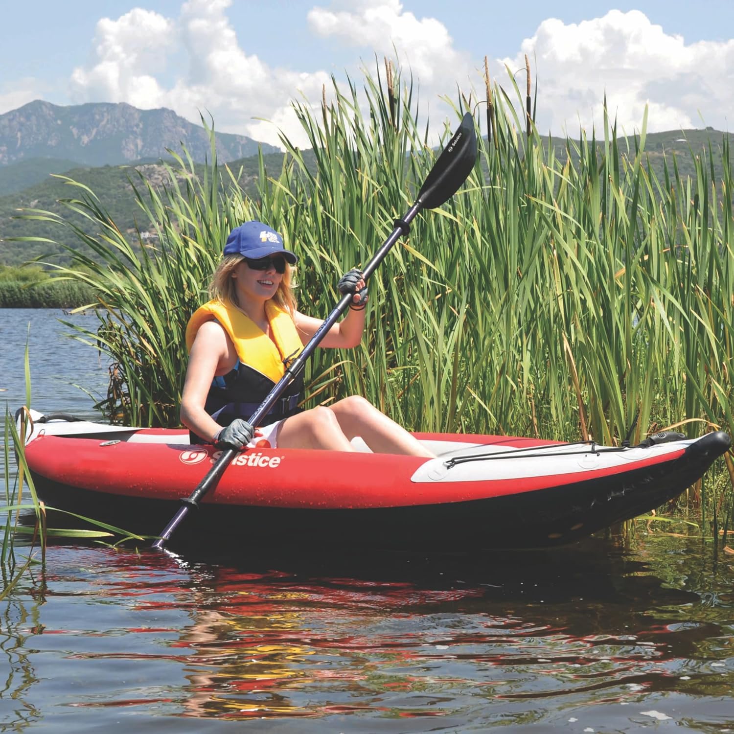 SOLSTICE Flare 1 Person Inflatable Fishing Kayak Boat For Adults & Kids 9'6'' X ... 3 SOLSTICE Flare 1 Person Inflatable Fishing Kayak Boat For Adults & Kids 9'6'' X ... - Image 3
