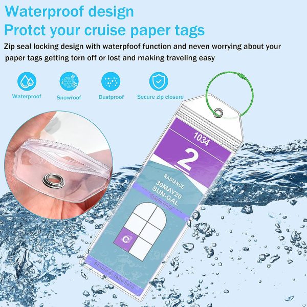 Royal Caribbean Luggage Tag Holders – 8 Pack Zip Seal Clear Cruise Holders with ... - Image 5