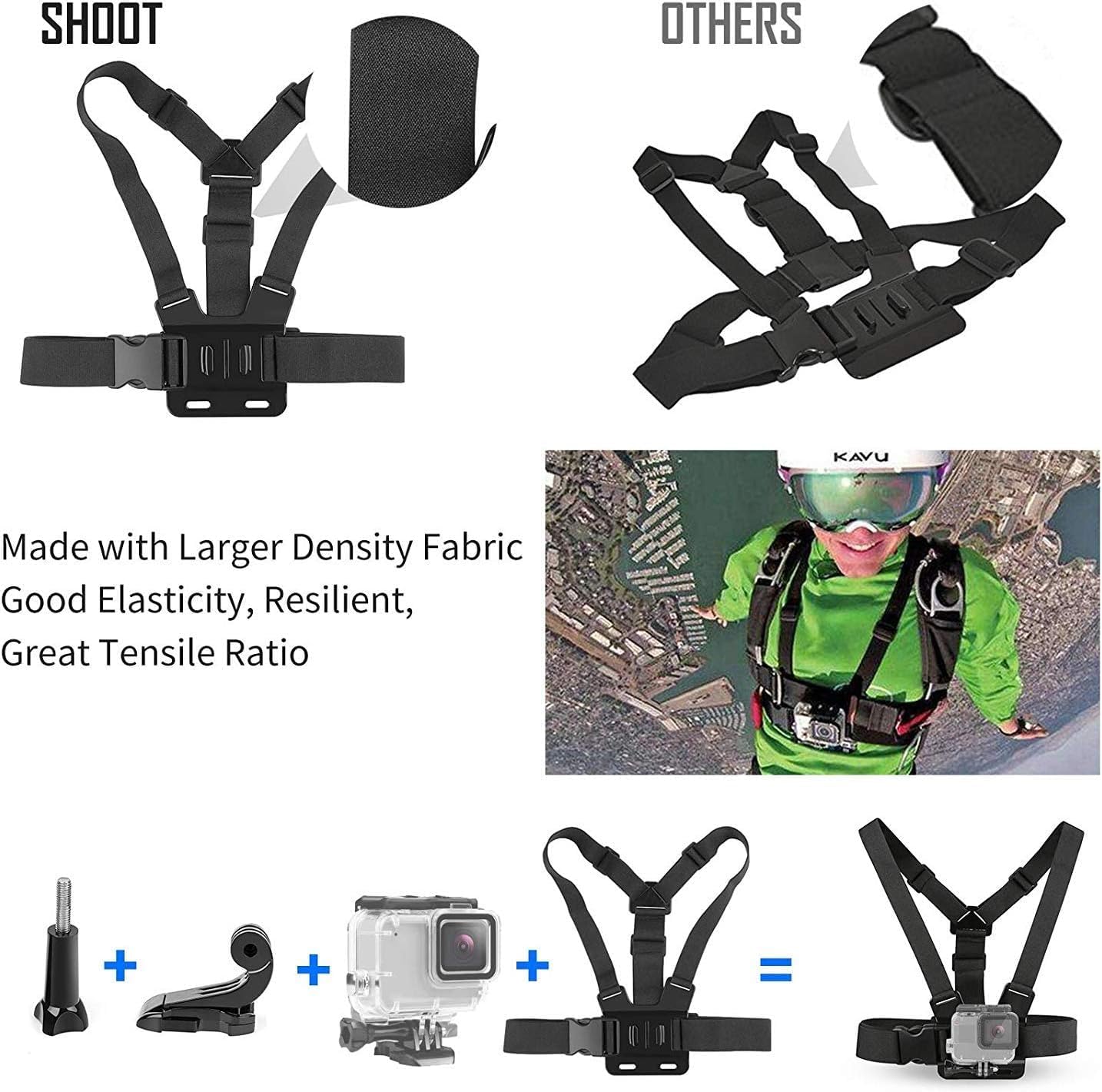SHOOT 10-in-1 Accessory Kit for GoPro Accessories,Action Camera Accessories for ... 4 SHOOT 10-in-1 Accessory Kit for GoPro Accessories,Action Camera Accessories for ... - Image 4