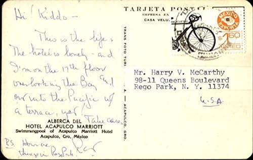 Hotel Acapulco Marriott Acapulco, GRO Mexico Original Vintage Postcard 1977 3 Hotel Acapulco Marriott Acapulco, GRO Mexico Original Vintage Postcard 1977 - Image 3