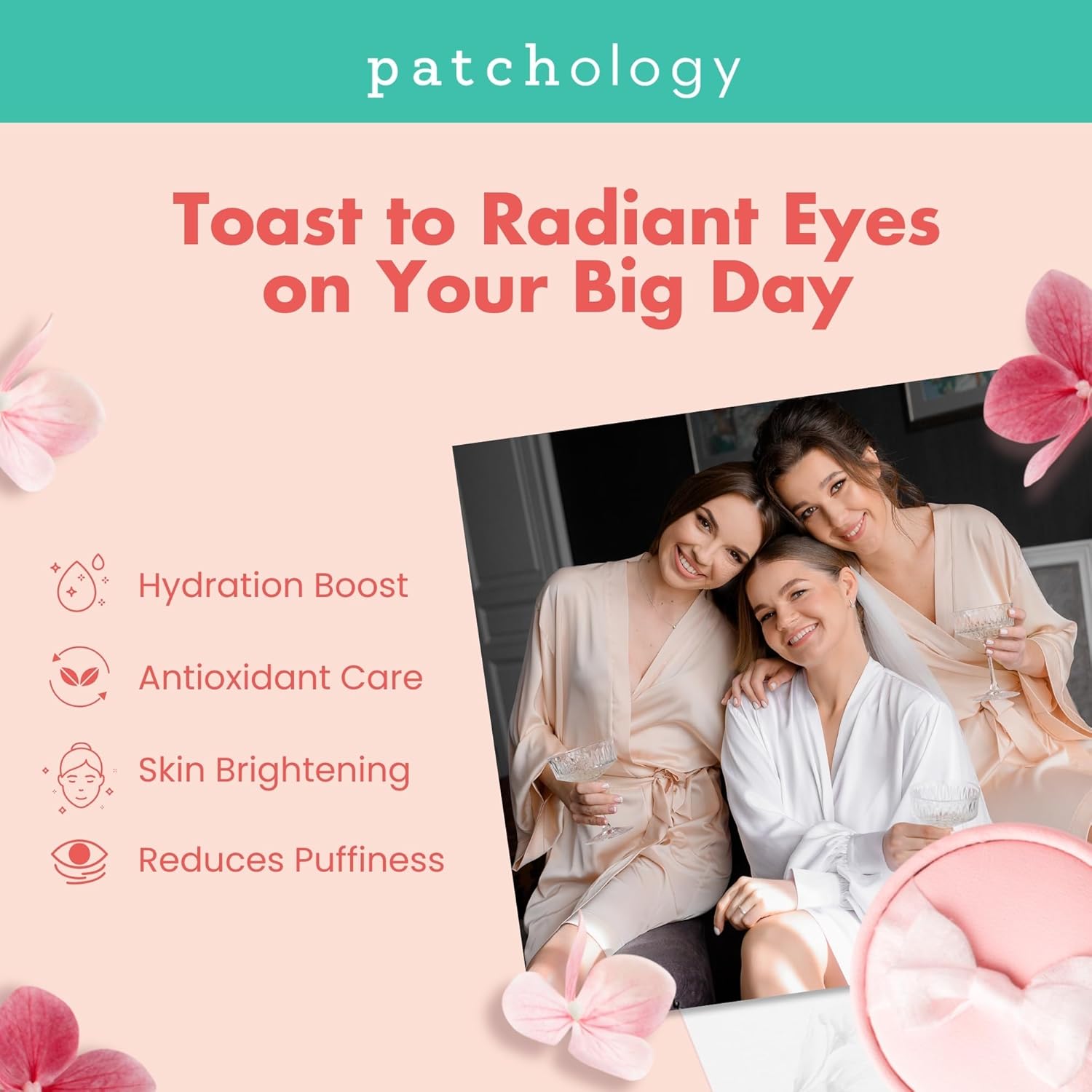 Patchology Serve Chilled Rosé Hydrating Under Eye Patches – Hyaluronic Acid & An... 3 Patchology Serve Chilled Rosé Hydrating Under Eye Patches – Hyaluronic Acid & An... - Image 3
