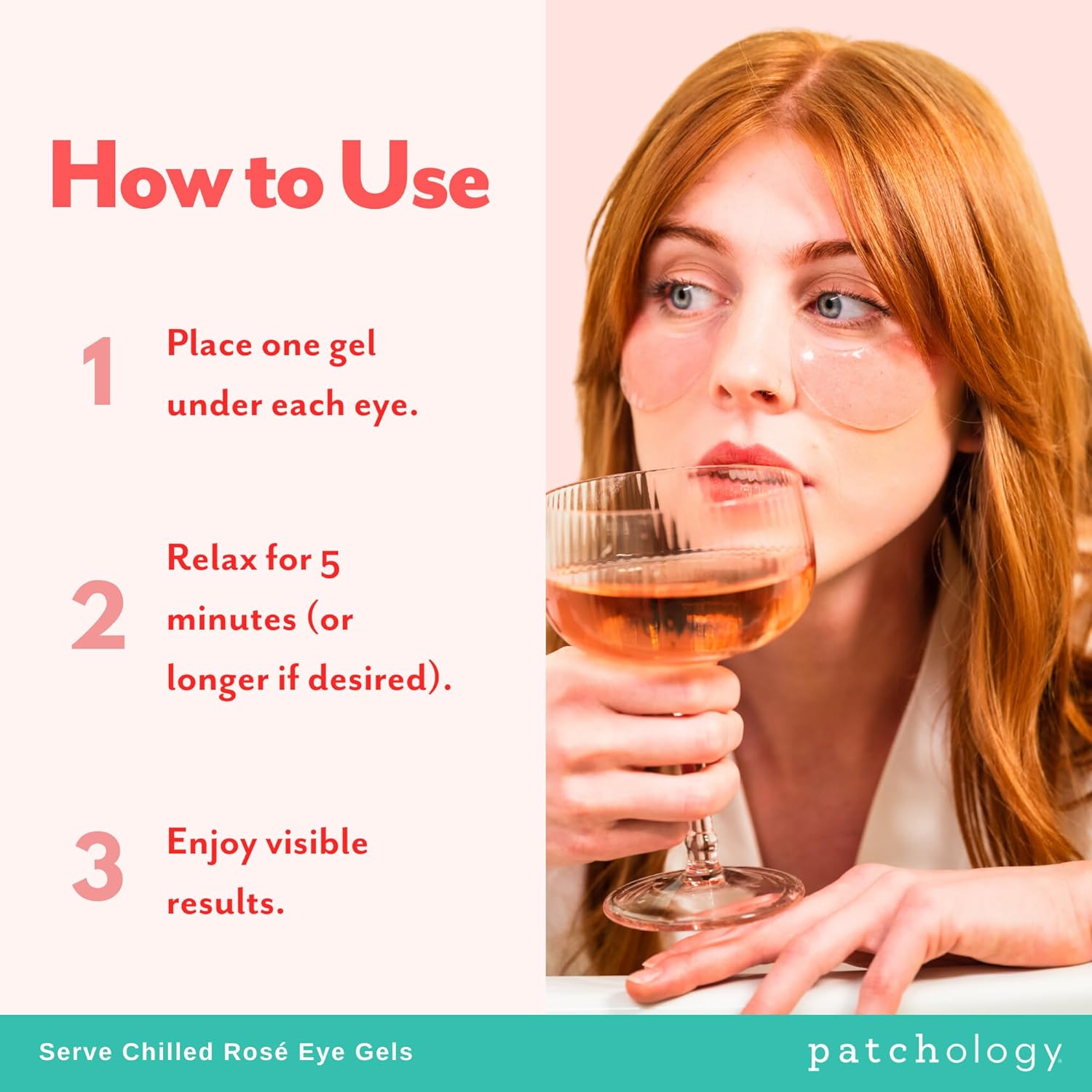 Patchology Serve Chilled Rosé Hydrating Under Eye Patches – Hyaluronic Acid & An... 6 Patchology Serve Chilled Rosé Hydrating Under Eye Patches – Hyaluronic Acid & An... - Image 6