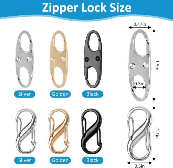 Phinus Lock Combo, Total 21PCS Clips Anti-Theft, Locks Anti-Theft for Luggage, C... - Image 3