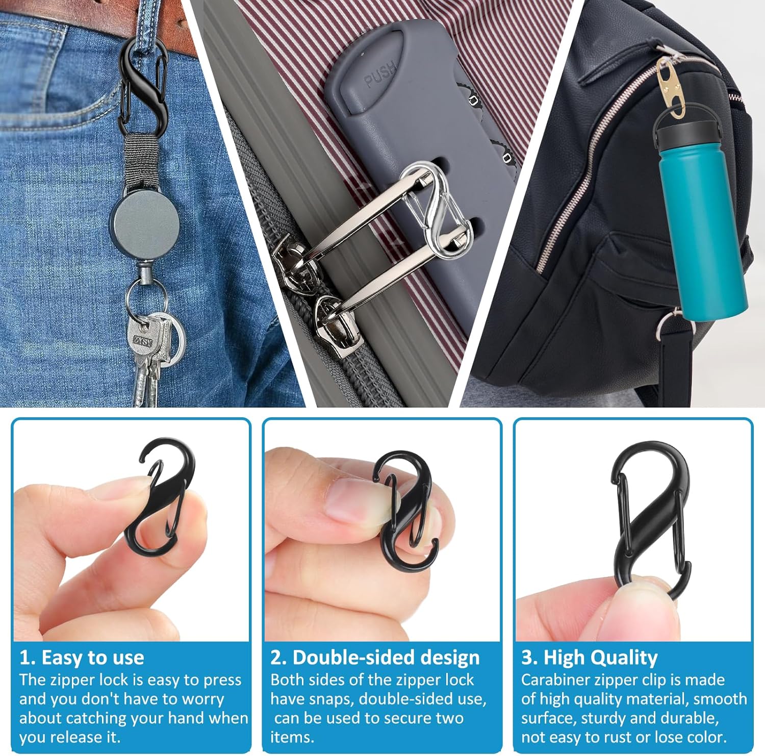 Phinus Lock Combo, Total 21PCS Clips Anti-Theft, Locks Anti-Theft for Luggage, C... 5 Phinus Lock Combo, Total 21PCS Clips Anti-Theft, Locks Anti-Theft for Luggage, C... - Image 5