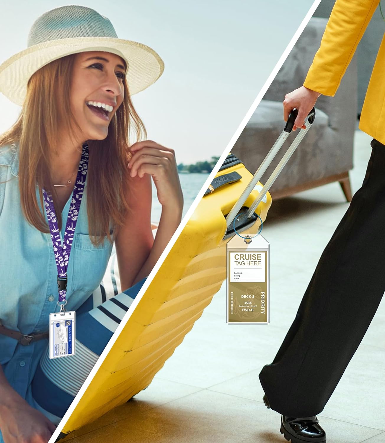 6 Pack Luggage Tag Holder + 2 Pack Lanyard for Ship Cards, Royal Caribbean & Cel... 7 6 Pack Luggage Tag Holder + 2 Pack Lanyard for Ship Cards, Royal Caribbean & Cel... - Image 7