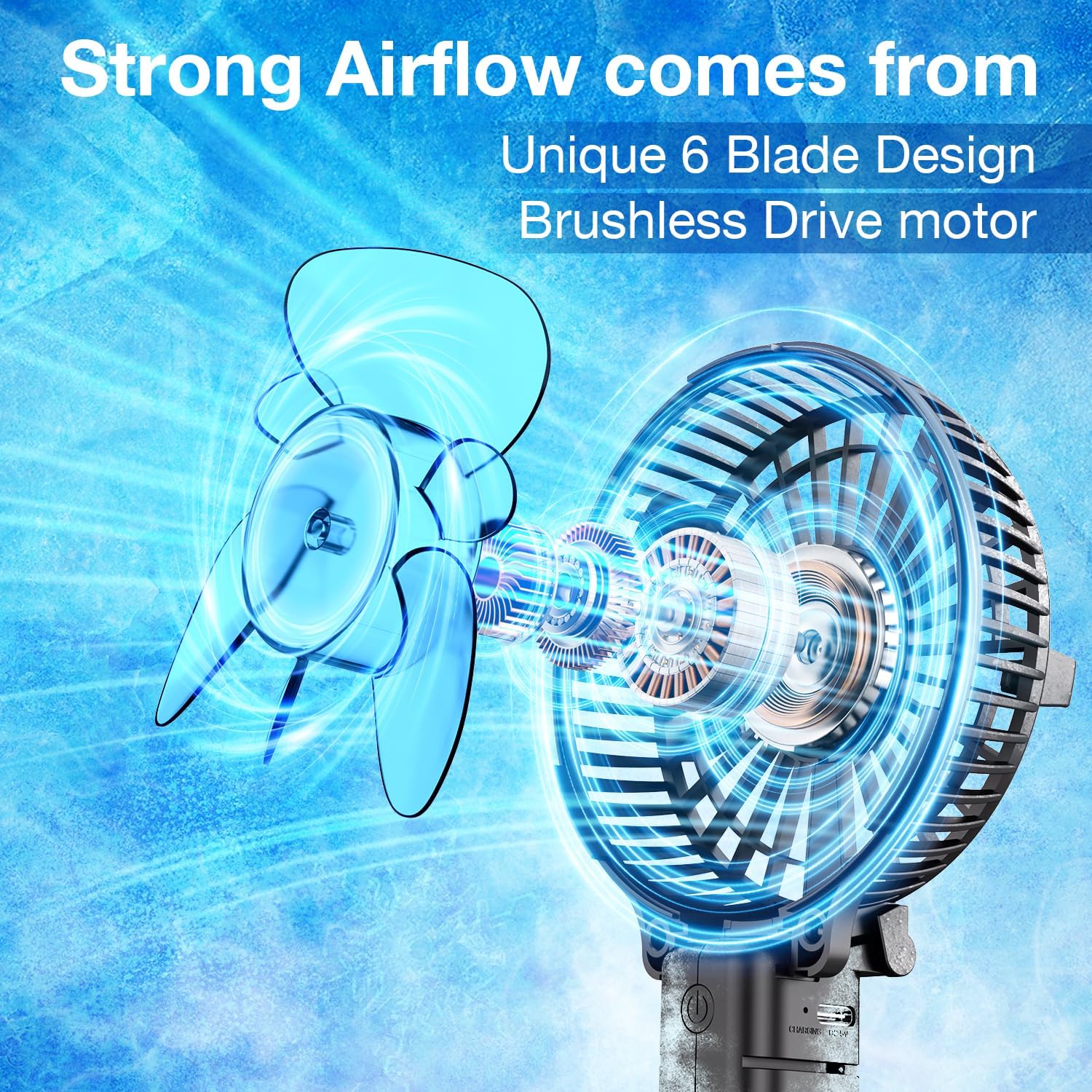 VersionTECH. Portable Handheld Fan, Powerful+Durable+4000mAh+180° Foldable, Mini... 3 VersionTECH. Portable Handheld Fan, Powerful+Durable+4000mAh+180° Foldable, Mini... - Image 3