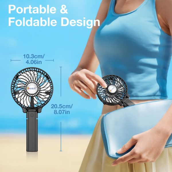 VersionTECH. Portable Handheld Fan, Powerful+Durable+4000mAh+180° Foldable, Mini... - Image 8