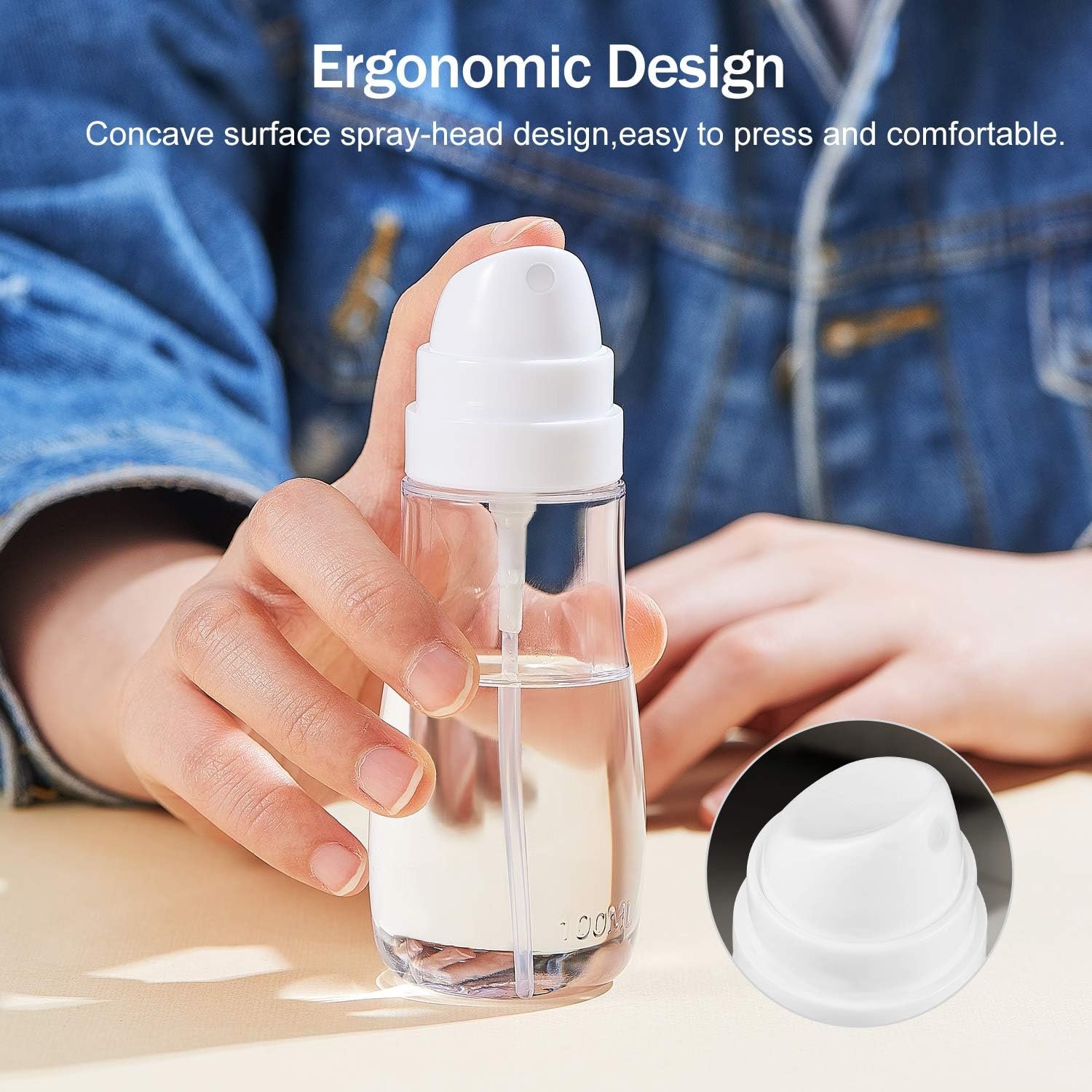 Small Spray Bottle with Fine Mist, 2 Pack 3.4oz/100ml Travel Spray Bottles for H... 4 Small Spray Bottle with Fine Mist, 2 Pack 3.4oz/100ml Travel Spray Bottles for H... - Image 4
