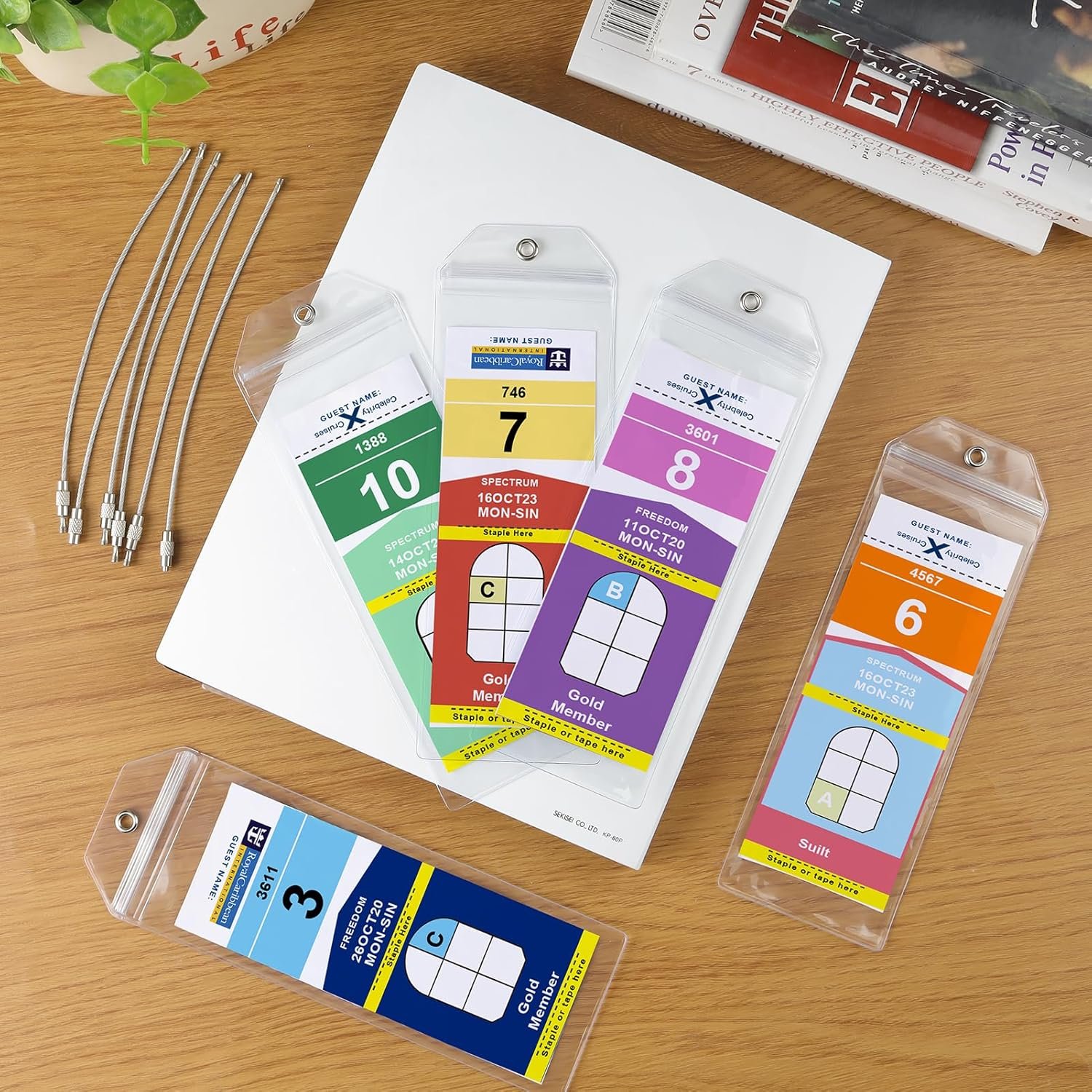 HABGP 6 Pack Cruise Luggage Tags, Clear Luggage Tags Holder for Royal Caribbean ... - Image 5