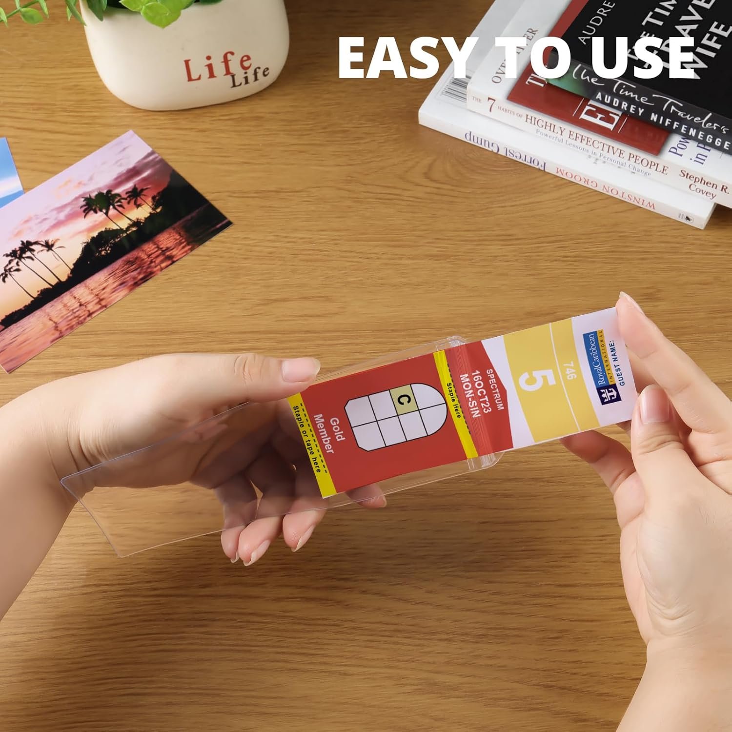 HABGP 6 Pack Cruise Luggage Tags, Clear Luggage Tags Holder for Royal Caribbean ... - Image 6