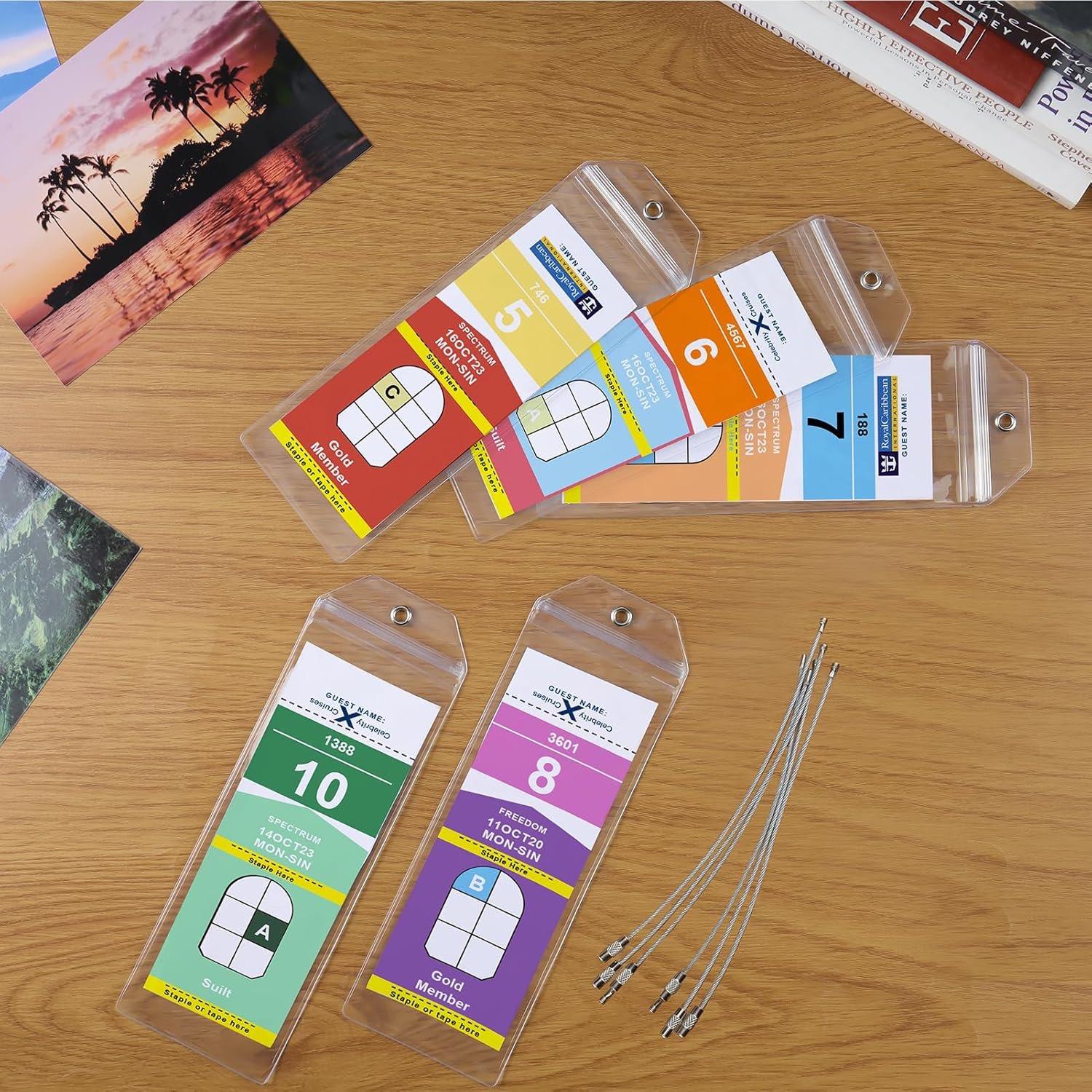 HABGP 6 Pack Cruise Luggage Tags, Clear Luggage Tags Holder for Royal Caribbean ... - Image 7