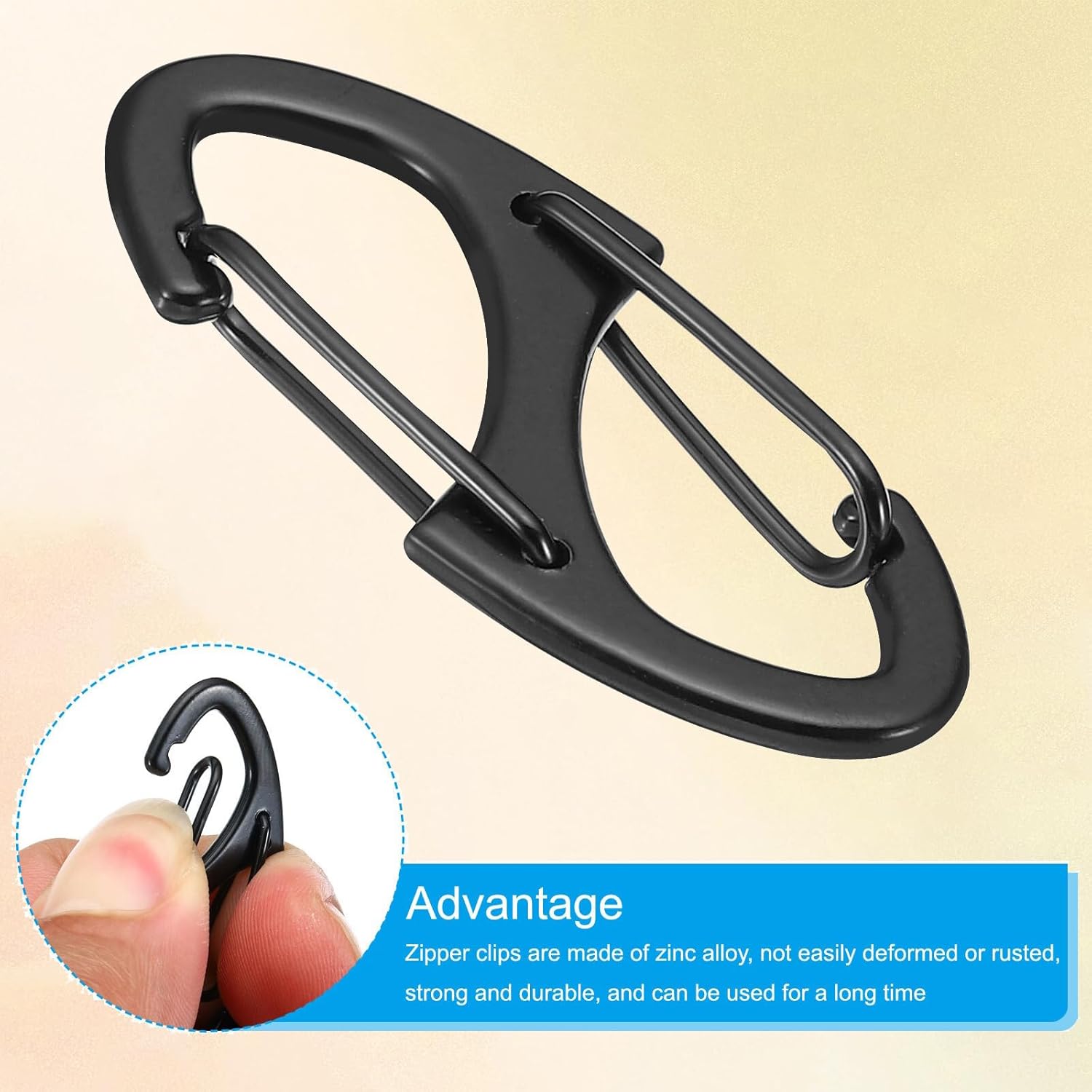 9Pcs Zipper Clip Theft Deterrent, Double Opening Lock Zipper Pull Replacement Cl... 4 9Pcs Zipper Clip Theft Deterrent, Double Opening Lock Zipper Pull Replacement Cl... - Image 4