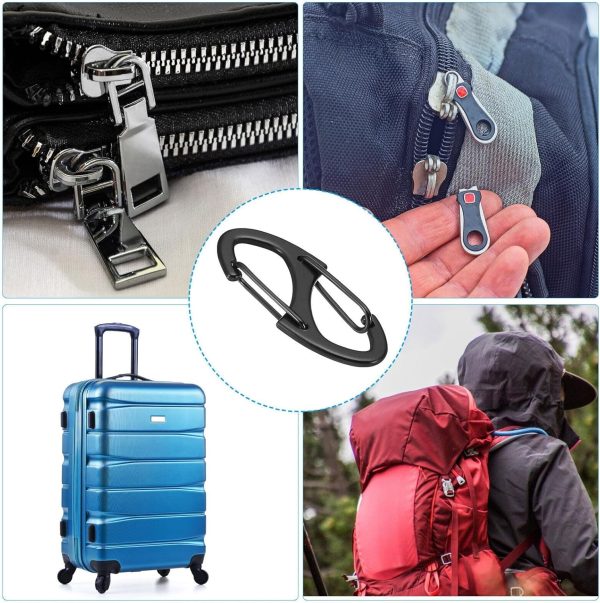 9Pcs Zipper Clip Theft Deterrent, Double Opening Lock Zipper Pull Replacement Cl... - Image 7