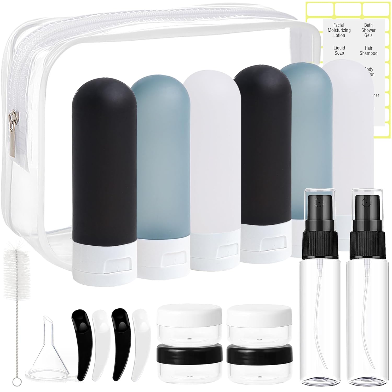 20 Pack Travel Bottles Set for Toiletries TSA Approved Leak Proof Travel Size Co... 2 20 Pack Travel Bottles Set for Toiletries TSA Approved Leak Proof Travel Size Co... - Image 2
