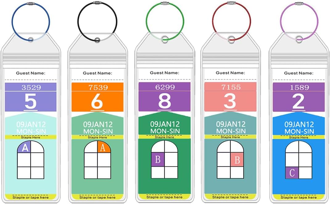 5 Pack Cruise Luggage Tags for Royal Caribbean Ships and Celebrity, Clear Tags C... 2 5 Pack Cruise Luggage Tags for Royal Caribbean Ships and Celebrity, Clear Tags C... - Image 2