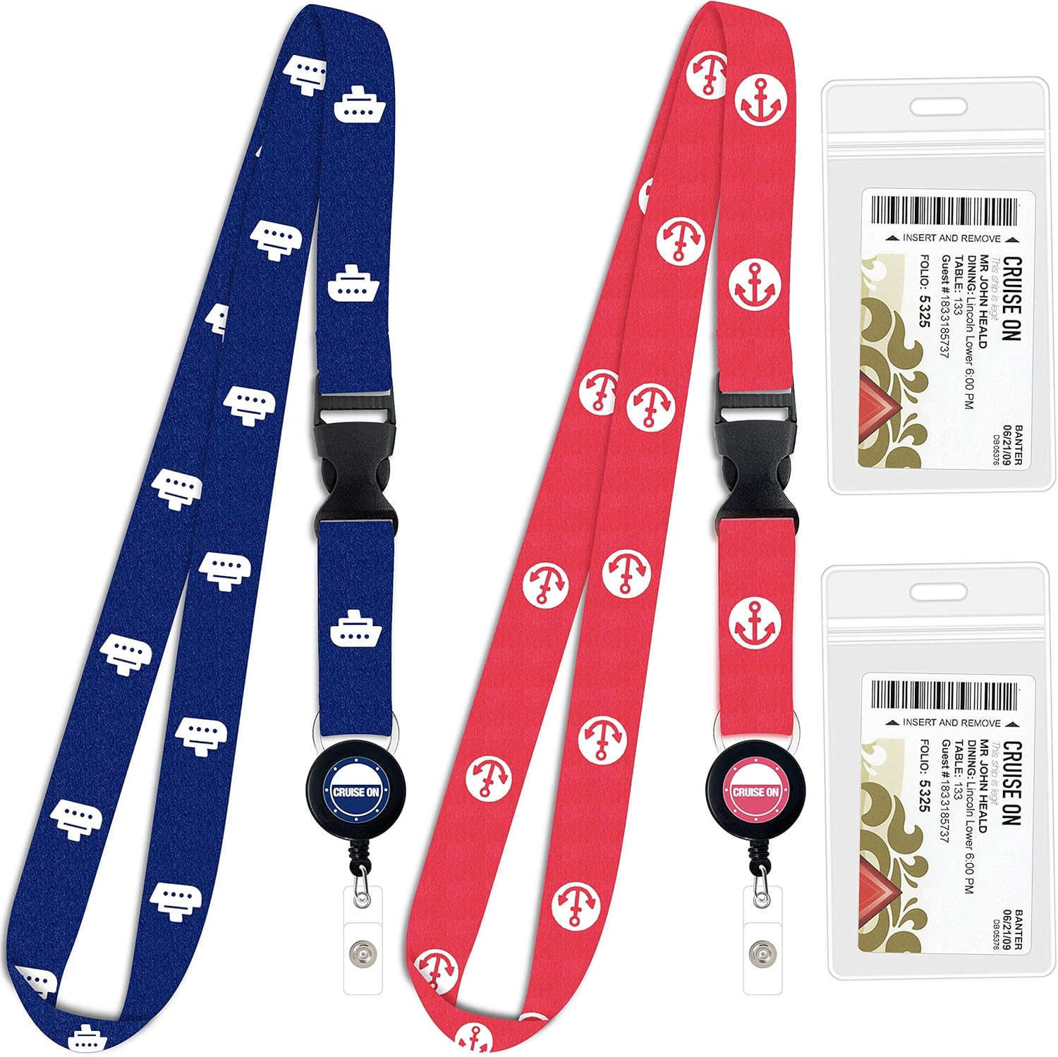 Cruise On Cruise Lanyard for Ship Cards – 2-Pack Retractable Badge & Waterproof ... 2 Cruise On Cruise Lanyard for Ship Cards – 2-Pack Retractable Badge & Waterproof ... - Image 2