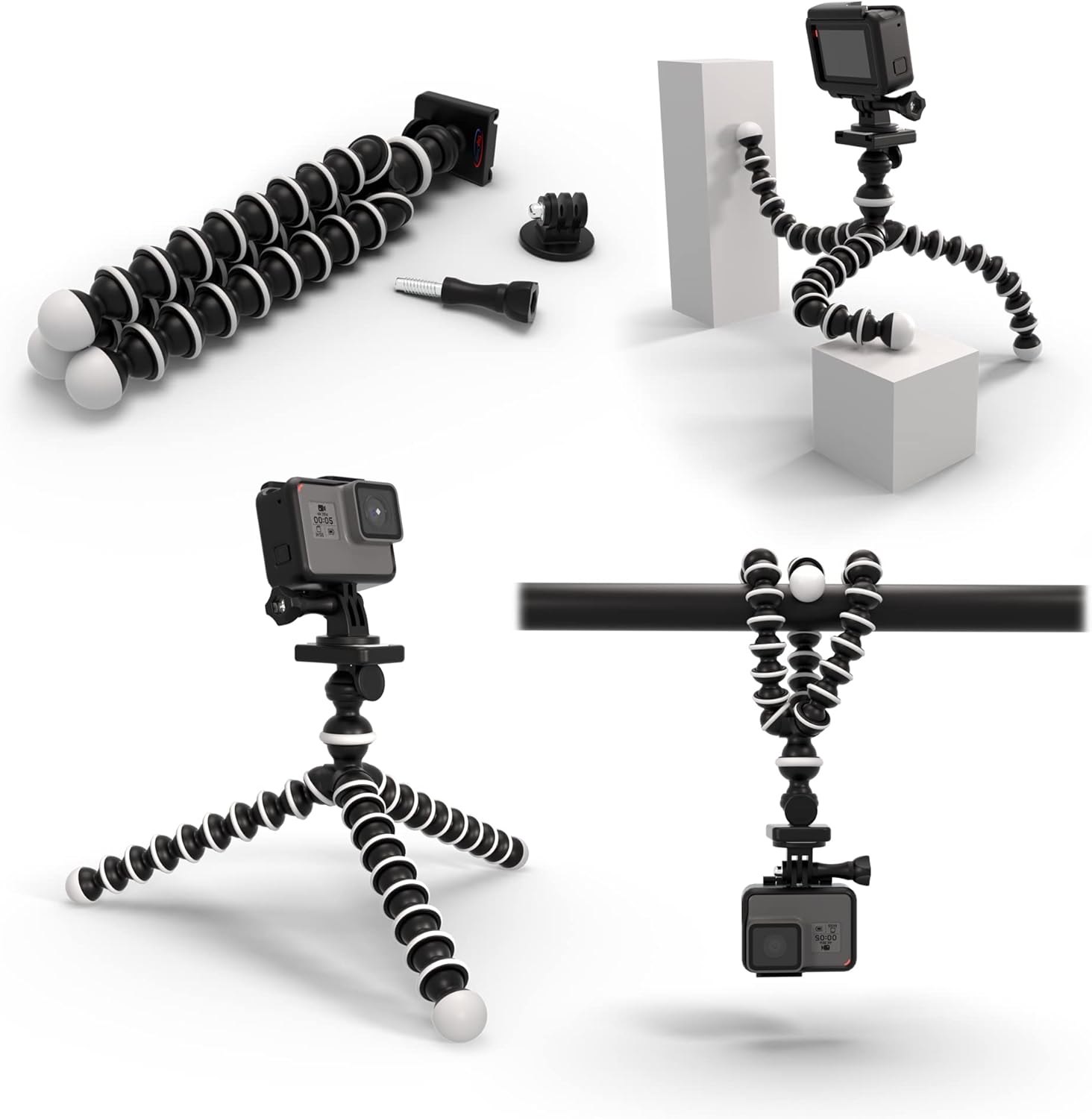 Digicharge 10‘’ Octopus Flexible Tripod Camera + Action Cam Mount Stand, Compati... 2 Digicharge 10‘’ Octopus Flexible Tripod Camera + Action Cam Mount Stand, Compati... - Image 2