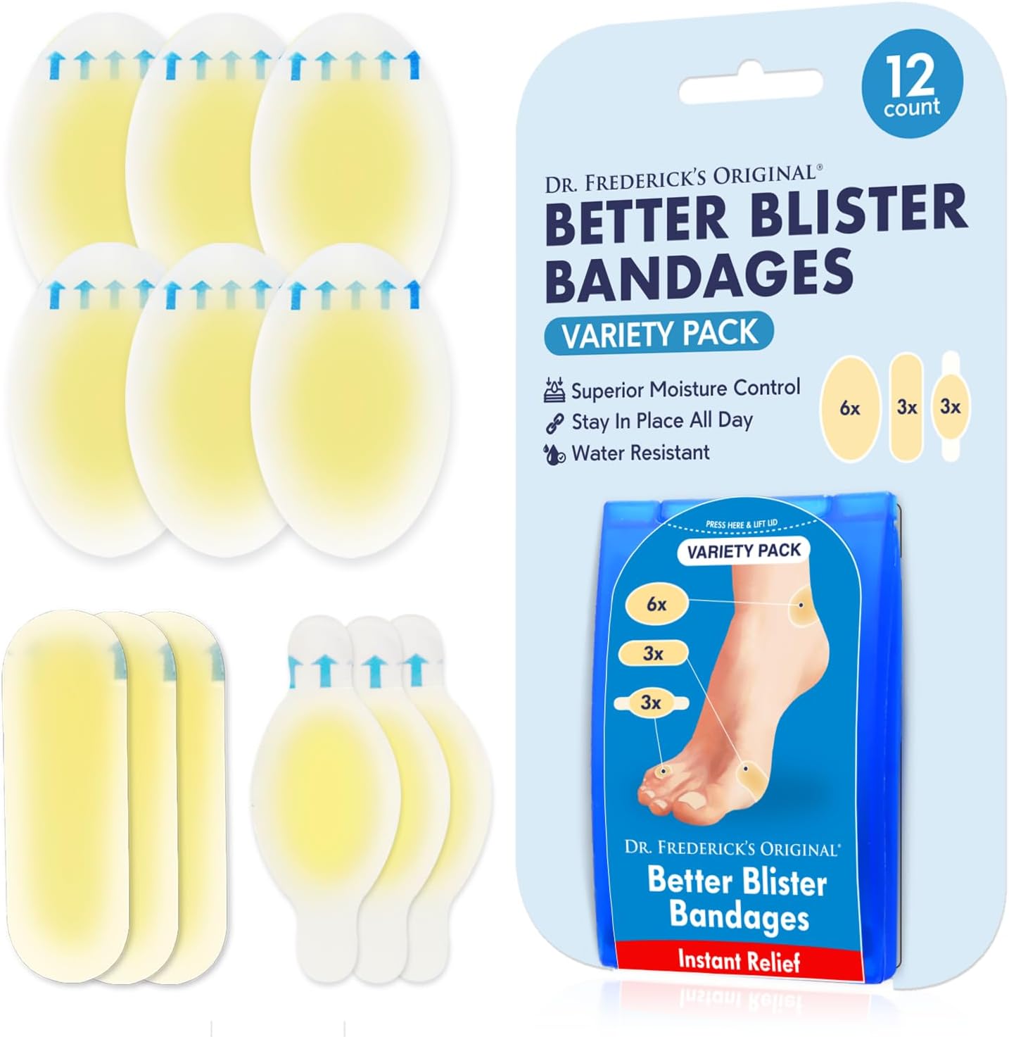 Dr. Frederick's Original Better Blister Bandages - 12ct - Water Resistant - 40% ... 2 Dr. Frederick's Original Better Blister Bandages - 12ct - Water Resistant - 40% ... - Image 2