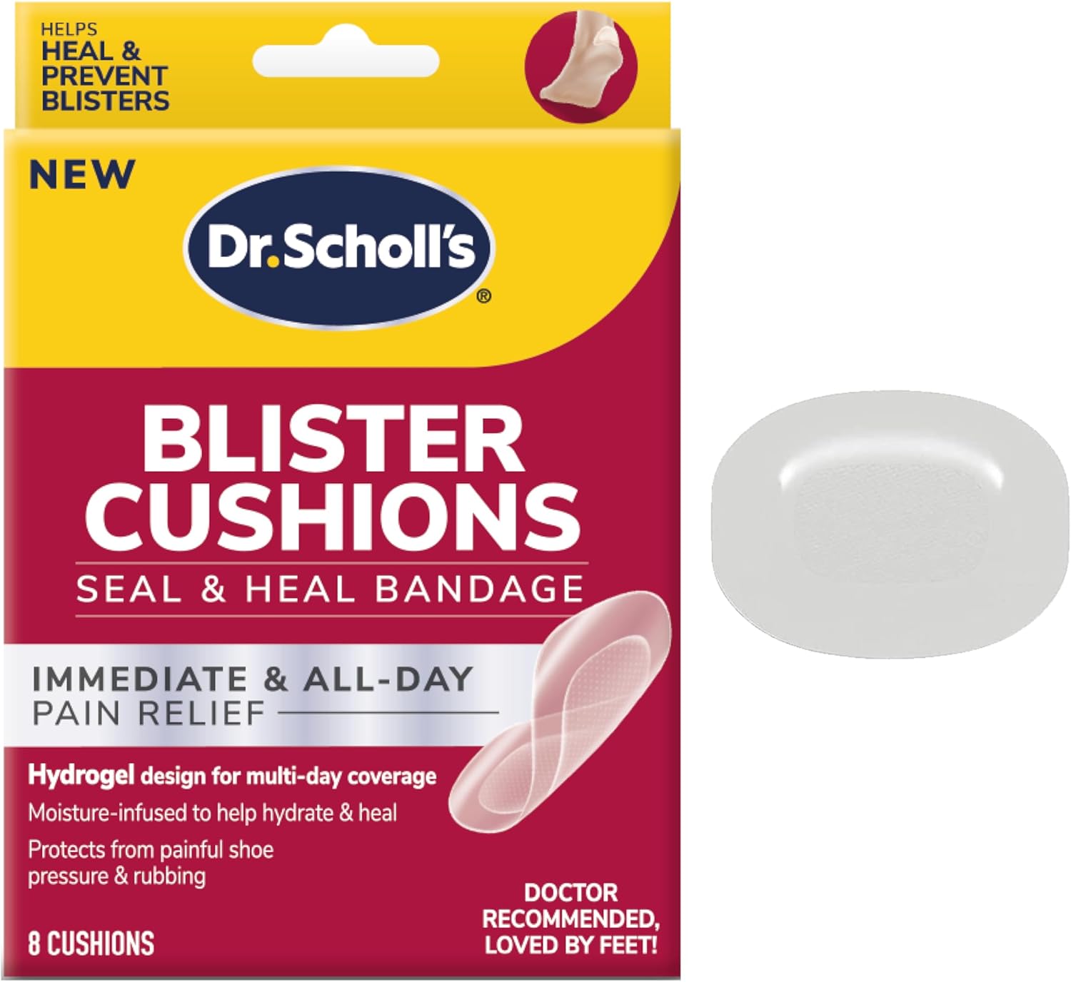 Dr. Scholl's Blister Cushions Seal & Heal Bandage with Hydrogel Technology, 8 ct... 2 Dr. Scholl's Blister Cushions Seal & Heal Bandage with Hydrogel Technology, 8 ct... - Image 2