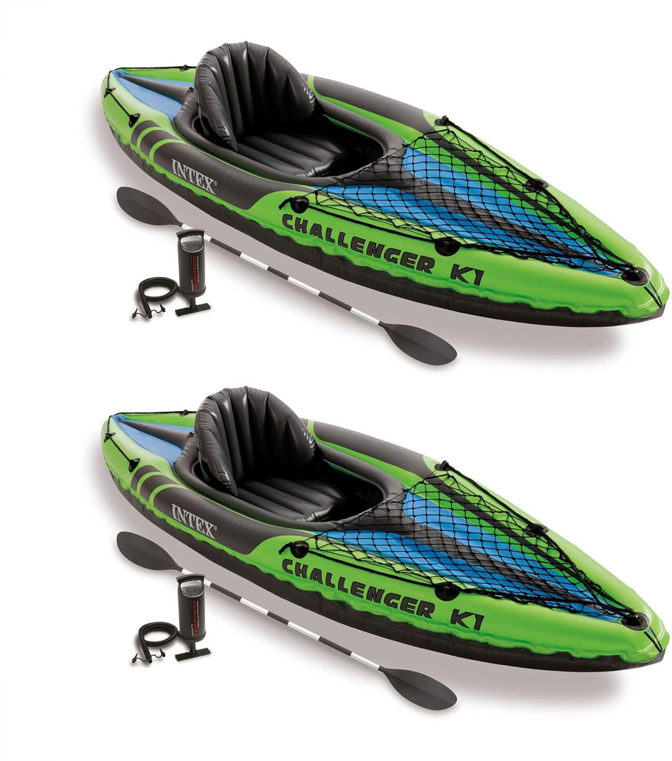 Intex Challenger K1 1 Person Durable Vinyl Streamline Sporty Kayak with Inflatab... 2 Intex Challenger K1 1 Person Durable Vinyl Streamline Sporty Kayak with Inflatab... - Image 2