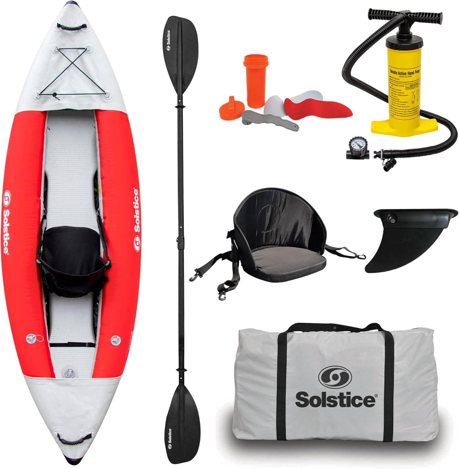 SOLSTICE Flare 1 Person Inflatable Fishing Kayak Boat For Adults & Kids 9'6'' X ... 2 SOLSTICE Flare 1 Person Inflatable Fishing Kayak Boat For Adults & Kids 9'6'' X ... - Image 2