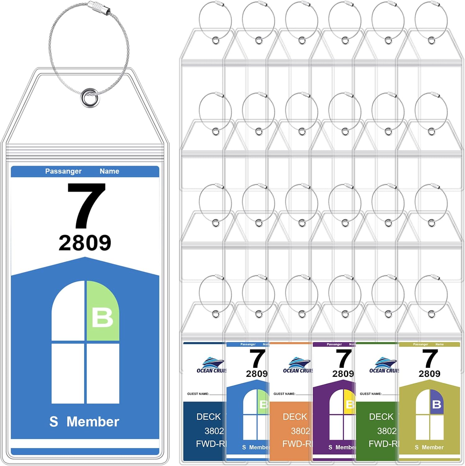 Woanger 24 Pack Cruise Luggage Tags Holder for 2025 Cruise Ship Essentials Water... 2 Woanger 24 Pack Cruise Luggage Tags Holder for 2025 Cruise Ship Essentials Water... - Image 2