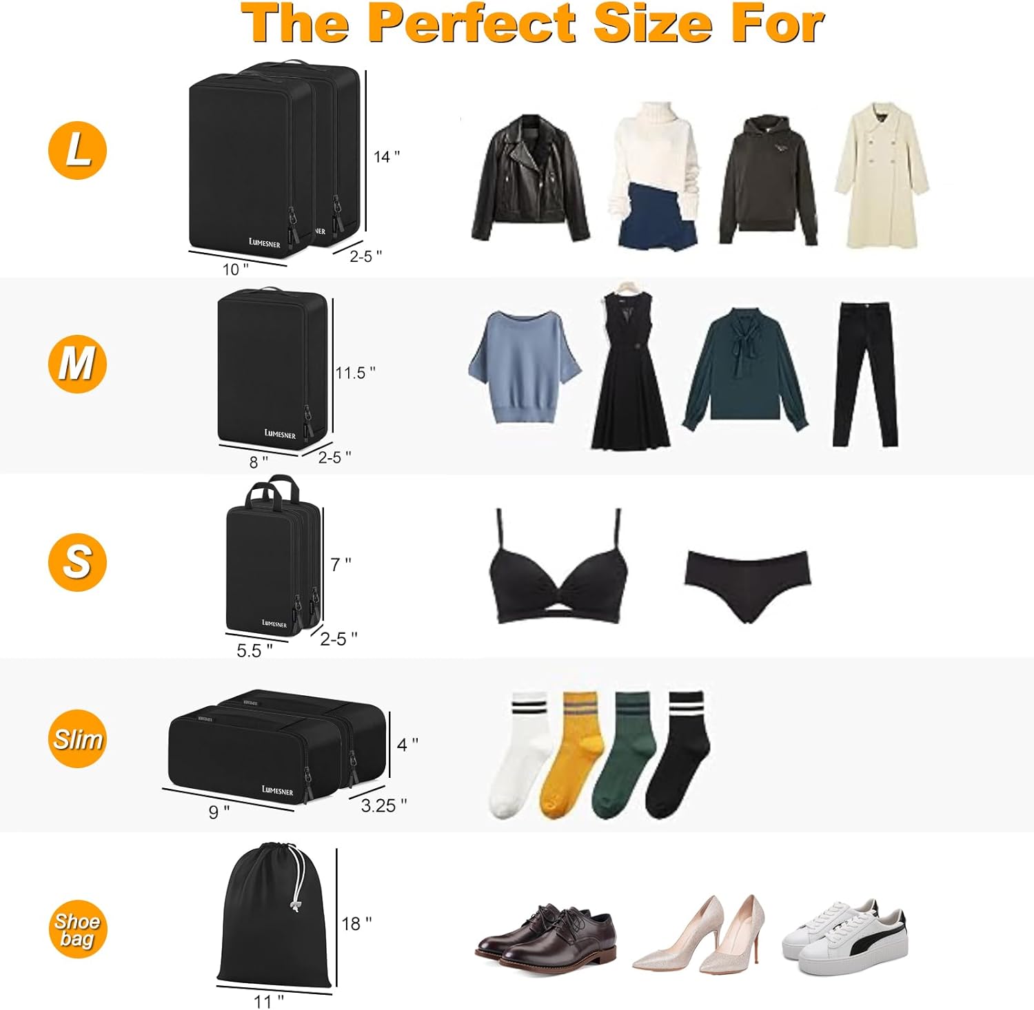 8 Set Compression Packing Cubes for Travel, Waterproof Luggage Organizers, Suitc... 7 8 Set Compression Packing Cubes for Travel, Waterproof Luggage Organizers, Suitc... - Image 7