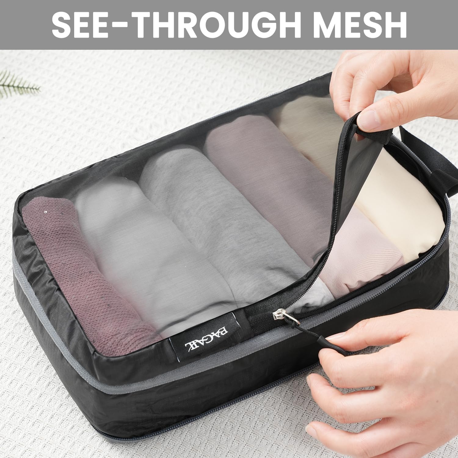 BAGAIL 4 Set/6 Set Ultralight Compression Packing Cubes Packing Organizer for Tr... 4 BAGAIL 4 Set/6 Set Ultralight Compression Packing Cubes Packing Organizer for Tr... - Image 4