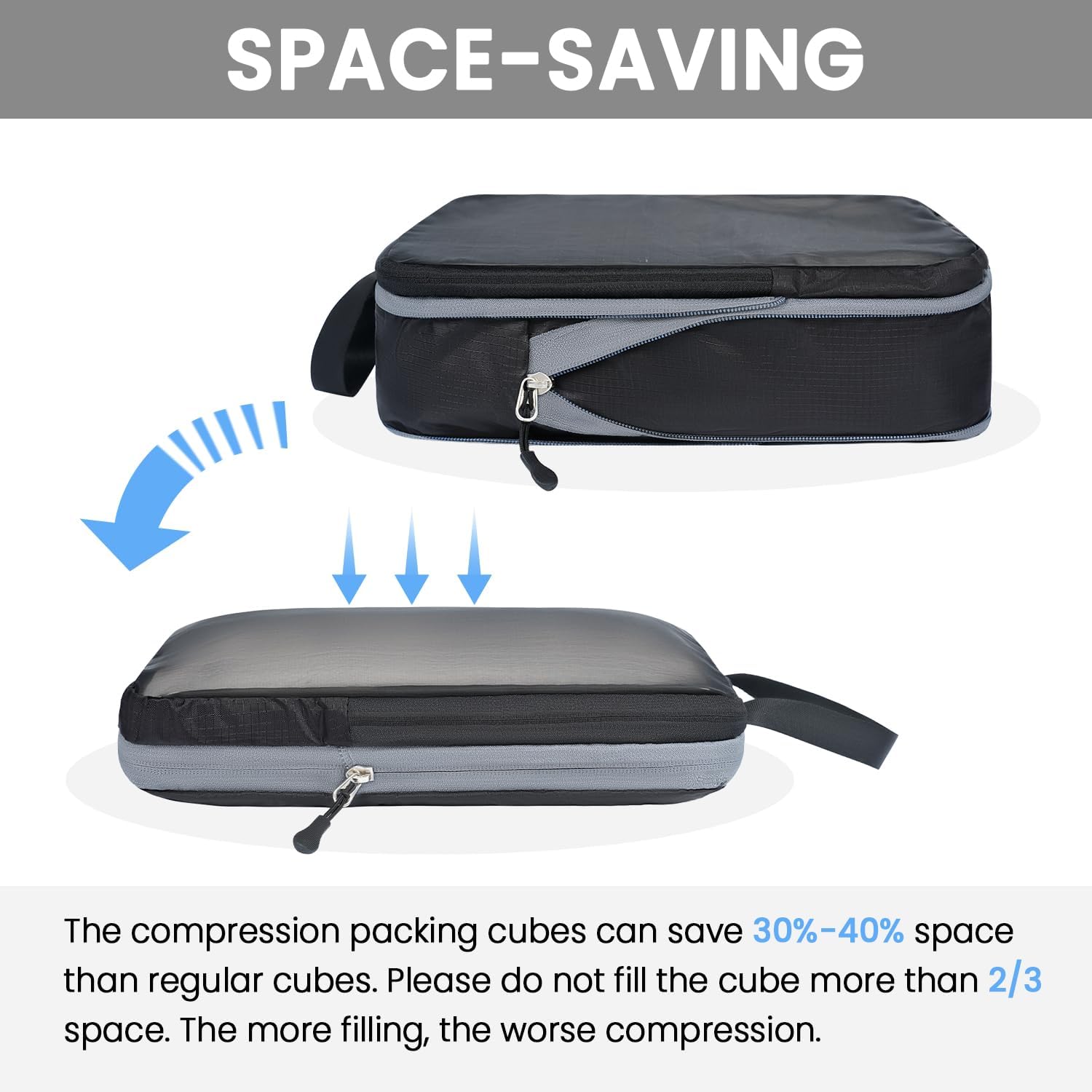 BAGAIL 4 Set/6 Set Ultralight Compression Packing Cubes Packing Organizer for Tr... 6 BAGAIL 4 Set/6 Set Ultralight Compression Packing Cubes Packing Organizer for Tr... - Image 6