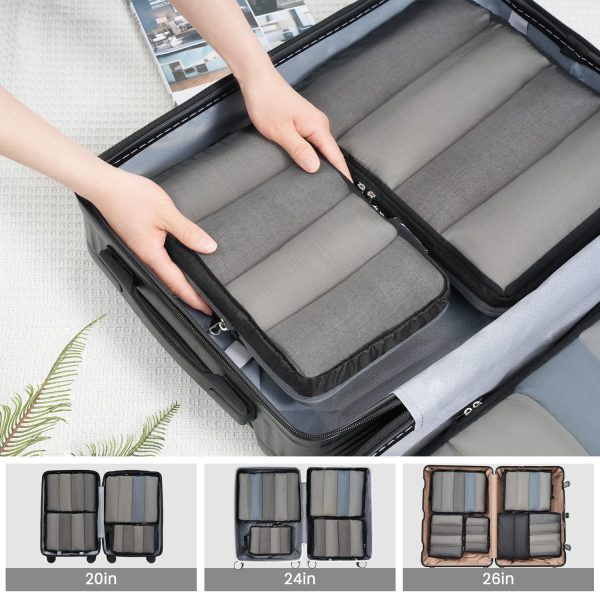 BAGAIL 4 Set/6 Set Ultralight Compression Packing Cubes Packing Organizer for Tr... - Image 8