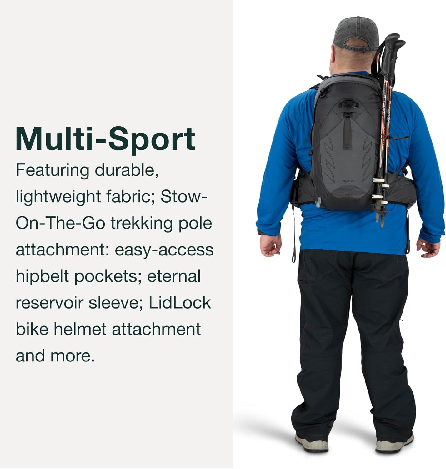 Osprey Talon 22L Men's Hiking Backpack with Hipbelt, Ceramic Blue, L/XL, Extende... 5 Osprey Talon 22L Men's Hiking Backpack with Hipbelt, Ceramic Blue, L/XL, Extende... - Image 5