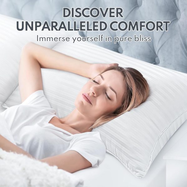Queen Size Bed Pillows Set of 2 - Premium Down Alternative Cooling Pillows for S... - Image 3