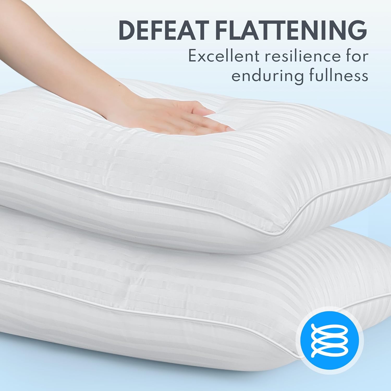 Queen Size Bed Pillows Set of 2 - Premium Down Alternative Cooling Pillows for S... 5 Queen Size Bed Pillows Set of 2 - Premium Down Alternative Cooling Pillows for S... - Image 5