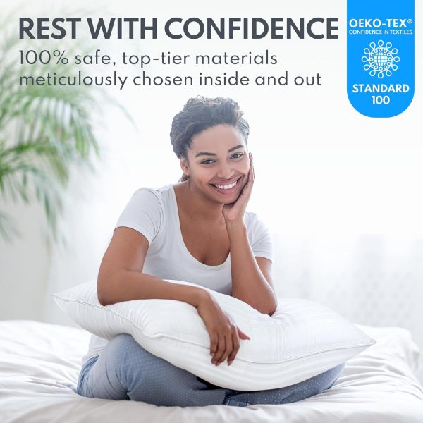 Queen Size Bed Pillows Set of 2 - Premium Down Alternative Cooling Pillows for S... - Image 8