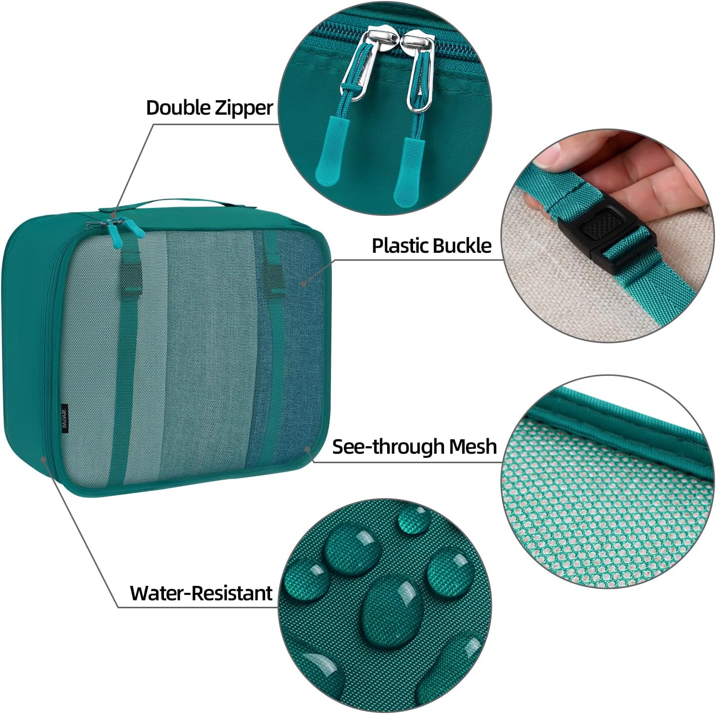 BAGAIL 6 Set/8 Set/10 Set Packing Cubes Various Sizes Packing Organizer for Trav... 6 BAGAIL 6 Set/8 Set/10 Set Packing Cubes Various Sizes Packing Organizer for Trav... - Image 6