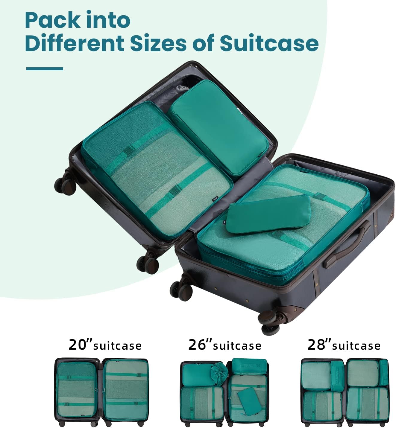 BAGAIL 6 Set/8 Set/10 Set Packing Cubes Various Sizes Packing Organizer for Trav... 8 BAGAIL 6 Set/8 Set/10 Set Packing Cubes Various Sizes Packing Organizer for Trav... - Image 8