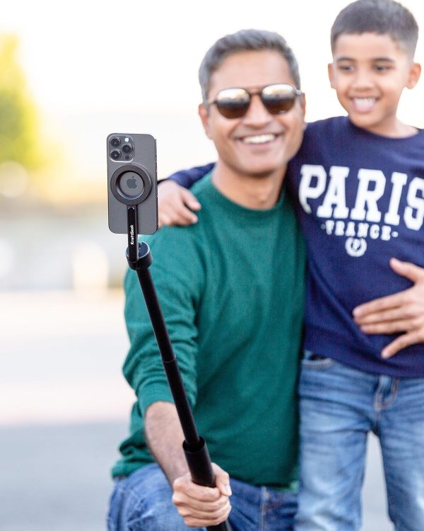 KraftGeek Magnetic Phone Tripod for iPhone MagSafe, 64" Selfie Stick Cell Phone ... - Image 5