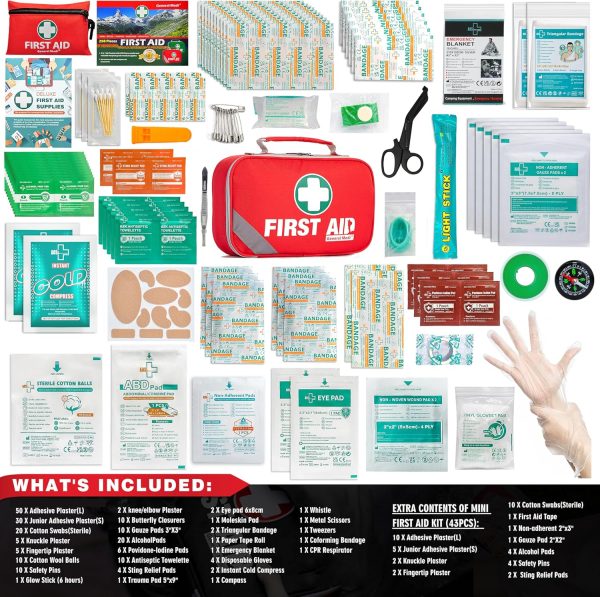 General Medi 2-in-1 First Aid Kit (215 Piece Set) + 43 Piece Mini First Aid Kit ... - Image 3