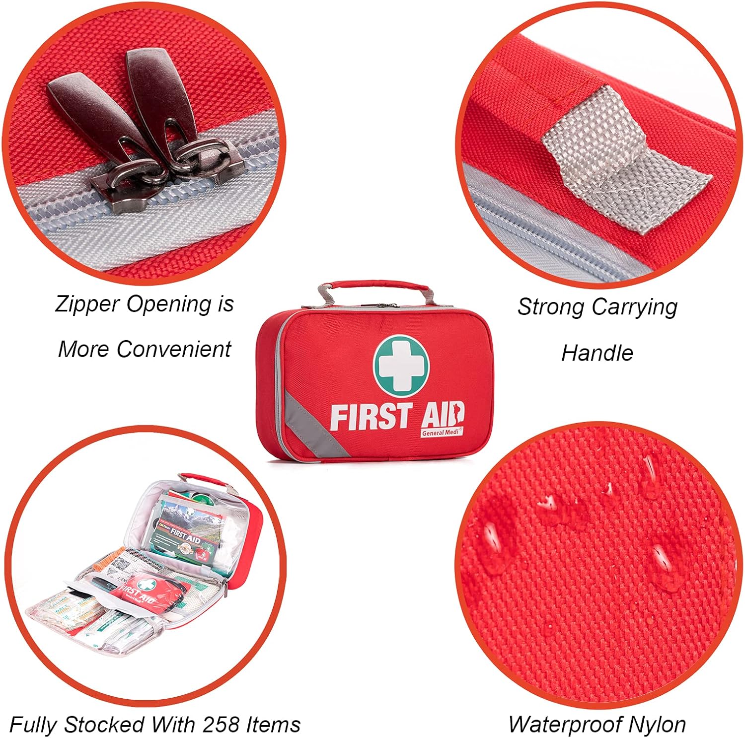 General Medi 2-in-1 First Aid Kit (215 Piece Set) + 43 Piece Mini First Aid Kit ... 4 General Medi 2-in-1 First Aid Kit (215 Piece Set) + 43 Piece Mini First Aid Kit ... - Image 4