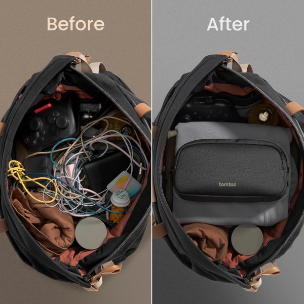 tomtoc Electronics Organizer Travel Case, Water Resistant Travel Bag Cable Organ... - Image 6