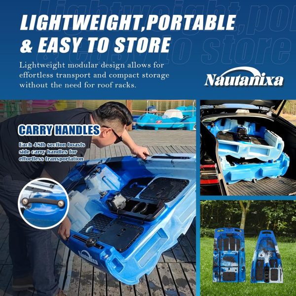 Fishing Kayak with Pedal Drive - 10ft Lightweight, Sit On Top Kayaks for Adults&... - Image 6