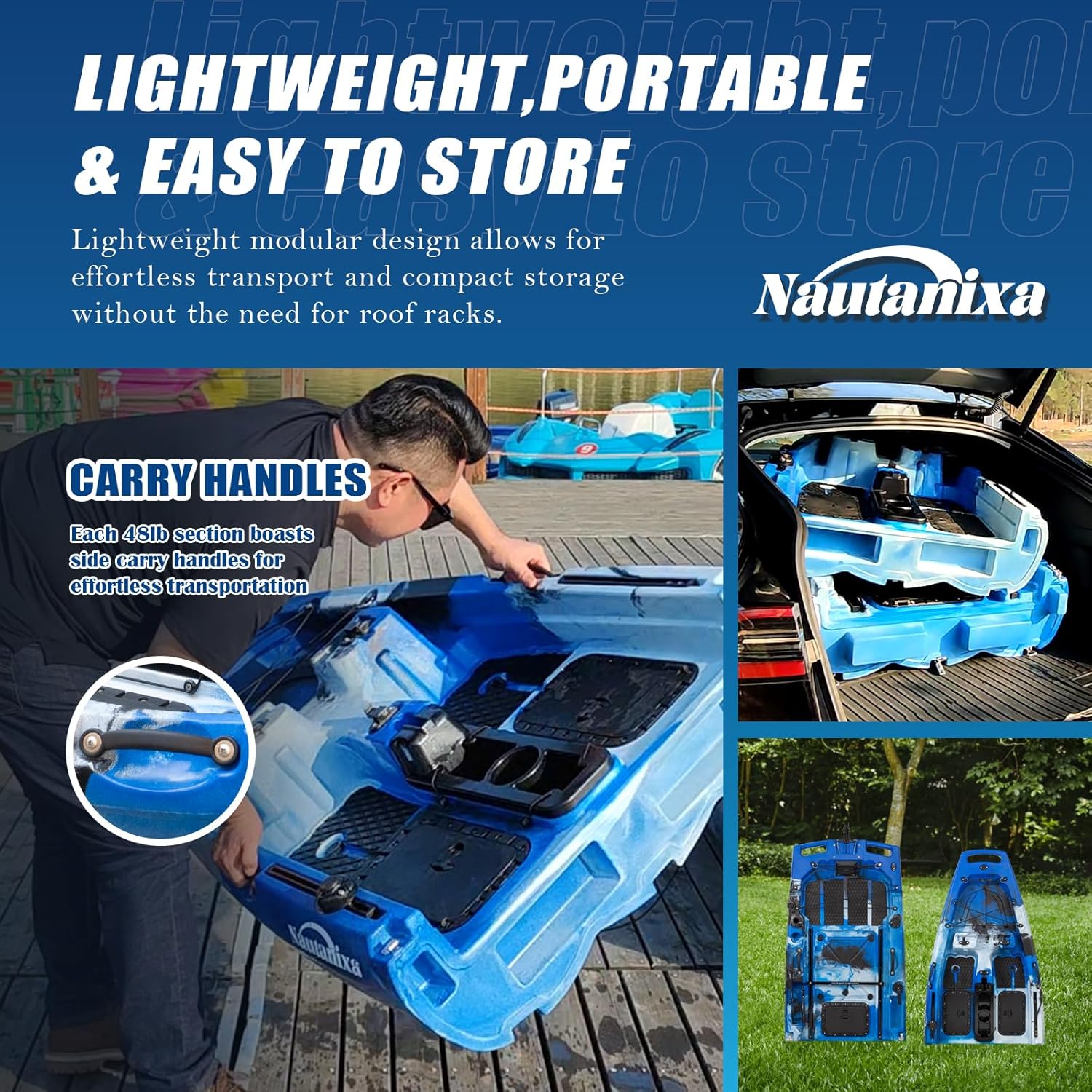Fishing Kayak with Pedal Drive - 10ft Lightweight, Sit On Top Kayaks for Adults&... 6 Fishing Kayak with Pedal Drive - 10ft Lightweight, Sit On Top Kayaks for Adults&... - Image 6