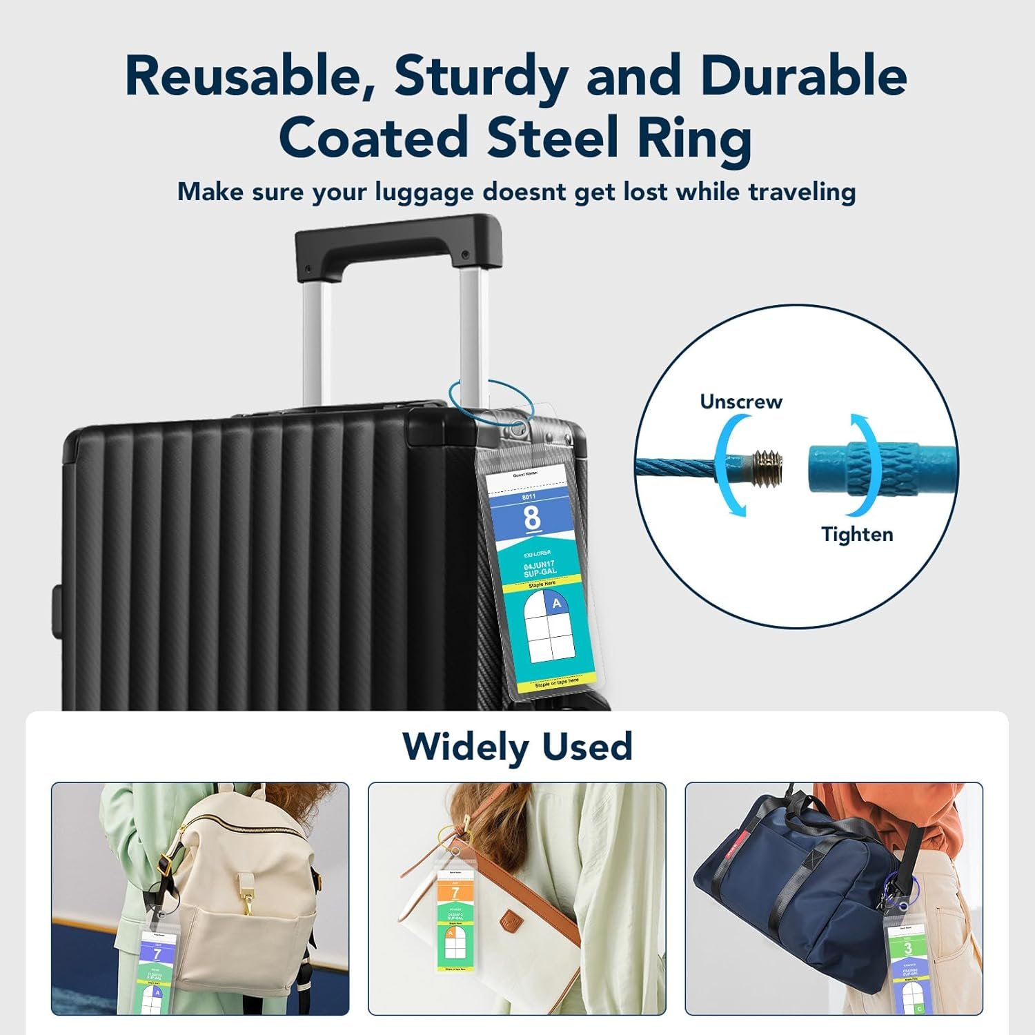 8PCS Cruise Luggage Tags, Clear Luggage Tag Suitable for All Royal Caribbean and... - Image 6