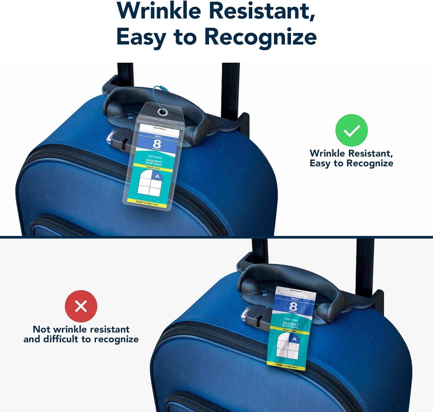 8PCS Cruise Luggage Tags, Clear Luggage Tag Suitable for All Royal Caribbean and... - Image 7